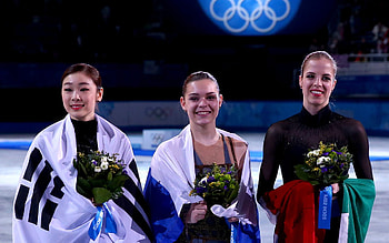 Yuna Kim and Carolina Kostner, Adelina Sotnikova HD wallpaper
