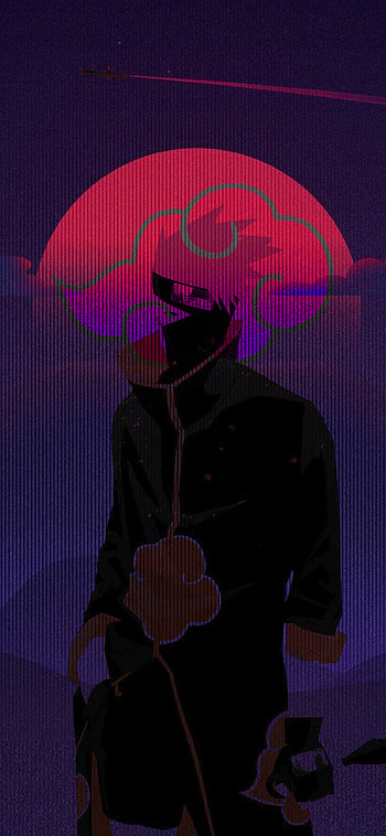moon, aesthetic, Akatsuki (Naruto), Kakashi Hatake, Anime, Naruto, aesthetic anime HD phone wallpaper