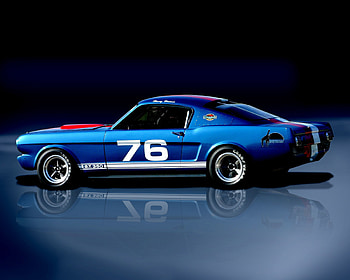 Portrait, side view, blue, 1966 Shelby GT350 HD wallpaper