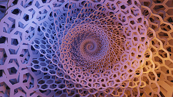 Hexagonal Spiral, abstract, pattern, art HD wallpaper