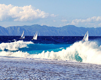 boats on waves, waves, boats HD wallpaper
