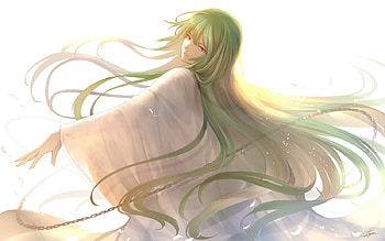 Enkidu, white, anime, man, fate grand order, green, tenyo0819, manga HD wallpaper