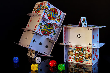 Cards, poker, play, game, dice HD wallpaper