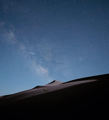 Nature, Stars, Sand, Starry Sky, Slope HD phone wallpaper