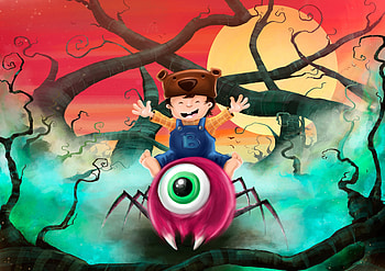 Art, Sweetheart, Nice, Child, Happy, Monster, Cheery HD wallpaper