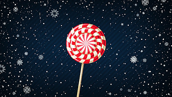 Lollipop, sweets, snowflakes, digital art HD wallpaper