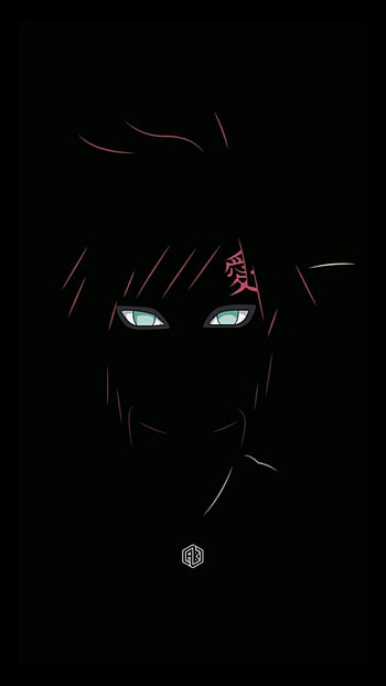Gaara, naruto, sand, art, japan, ninja, black, desert, anime, sabakunogaara HD phone wallpaper
