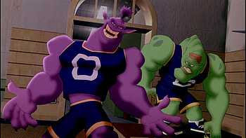 Bupkus smiled & about to nod his head while looking at Mr. Swackhammer. | Monstars Bupkus | Pinterest | Space jam HD wallpaper