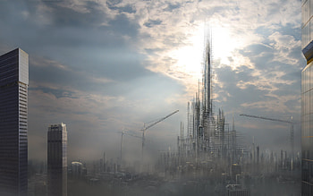 Cities, Fantasy, Sky, Architecture HD wallpaper
