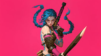 Jinx Anarchy With A Smile, jinx-league-of-legends, league-of-legends, games, 2024-games, ai, artwork, art, digital-art, video-games HD wallpaper