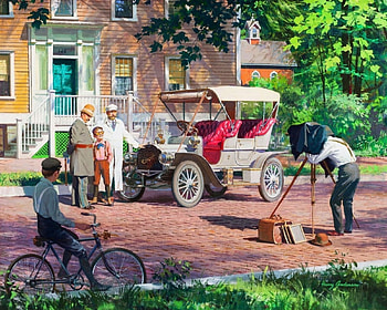 Compound Touring Car - 1906, old car, touring, cars, attractions in dreams, people, summer, retro, love four seasons, take , 1906, draw and paint HD wallpaper