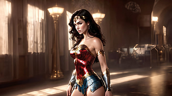 Regal Protector Wonder Woman, wonder-woman, superheroes, artwork, artist, digital-art, deviantart HD wallpaper