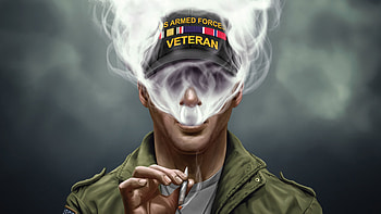 US Armed Force Smoking Cigarette, artist, artwork, behance, digital-art HD wallpaper