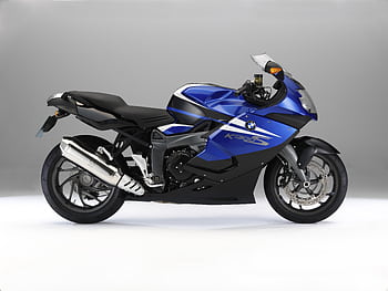Blue K1300S motorcycle side view showcasing sleek design and technology. HD wallpaper
