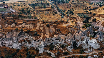 Cappadocia, Aerial view, Rock formations, Nature's marvel HD wallpaper