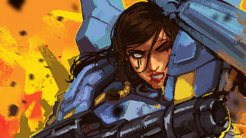 Pharah Overwatch , pharah-overwatch, overwatch, games, xbox-games, ps-games, pc-games, artwork, artist, digital-art, painting HD wallpaper