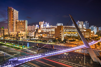 Harbor Drive Pedestrian Bridge, San Diego (California) HD wallpaper