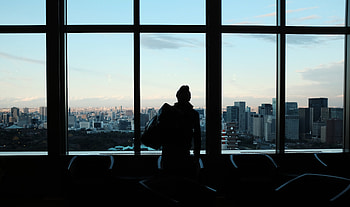 City, Dark, Silhouette, Window HD wallpaper
