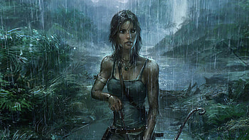 Lara Croft Tomb Raider Rain Weather , lara-croft, tomb-raider, games HD wallpaper