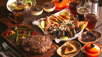Barbecue shrimp, Gourmet seafood, Cooked meat, Food indulgence HD wallpaper