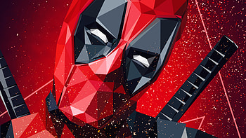 Deadpool Digital Art , deadpool, superheroes, digital-art, artist, artwork, behance, low-poly HD wallpaper
