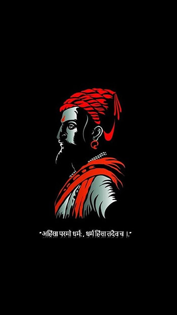 SHIVAJI MAHARAJA, HINDU, BLACK_THEME HD phone wallpaper