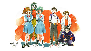 Neon Genesis Evangelion, Evangelion, Misato Katsuragi, Anime, Asuka Langley Sohryu, Rei Ayanami, Shinji Ikari HD wallpaper