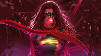 Ms Marvel Illustration Poster, ms-marvel, kamala-khan, tv-shows, artist, artwork, digital-art HD wallpaper