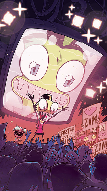 Invader ZIM, Artistic backgrounds, Animated brilliance HD phone wallpaper
