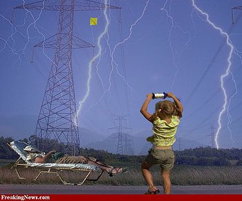 Bad Parenting, lightning, funny, people, storm HD wallpaper