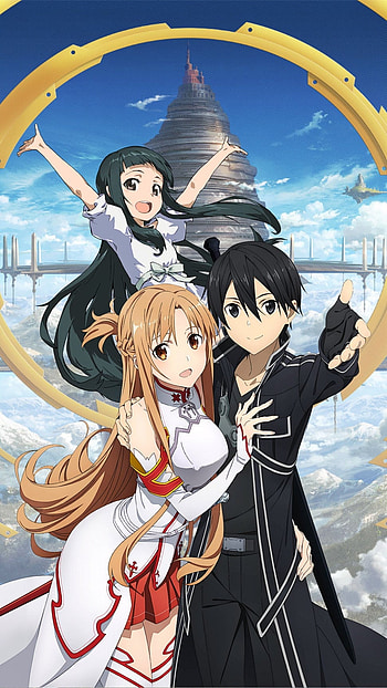 SAO, sky, graph, aszuna, kirito, yui HD phone wallpaper