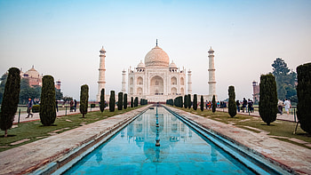 Pool, The Taj Mahal HD wallpaper