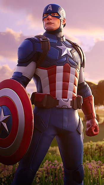Fortnite Chapter 3, Season 2, Captain America HD phone wallpaper