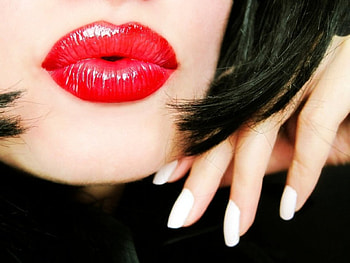 Red Lips, lady, model, abstract, graphy HD wallpaper