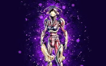 Mirage, , violet neon lights, Warframe, RPG, Warframe characters, Mirage Build, Warframe Builds, Mirage Warframe HD wallpaper