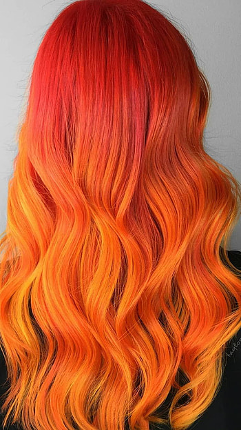 Orange Colour, Orange Colour Hairs, Orange Hairs HD phone wallpaper