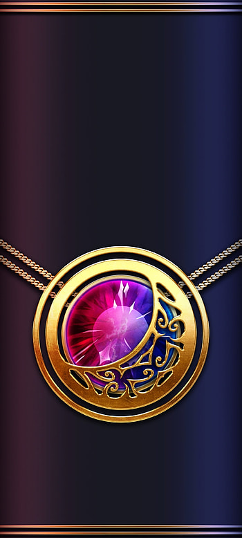 Gold Moon Pendant, electric blue, magenta, diamond, Metalink, curve, luxury HD phone wallpaper