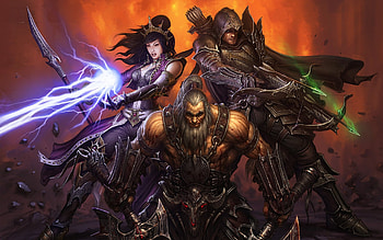 Diablo, diablo 3, archer, wizard, archers, soul, adventure, action, legend, fantasy, video game, cg, , warrior, stunning HD wallpaper