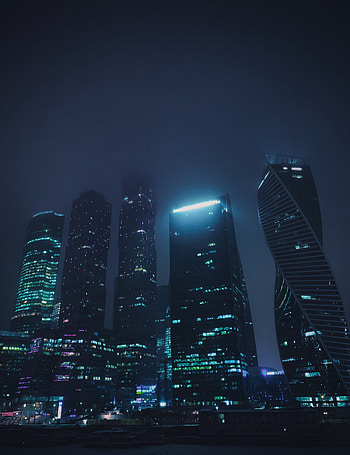 Cities, Night, Architecture, Building, Night City, City Lights, Skyscrapers, Illumination, Lighting HD phone wallpaper