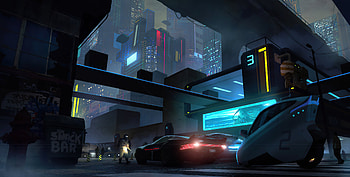 Cyber City Checkpost, artist, artwork, artstation HD wallpaper