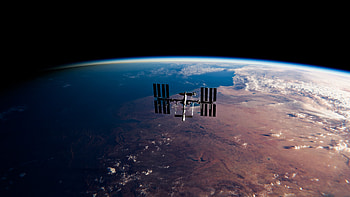 Horizon, International Space Station HD wallpaper