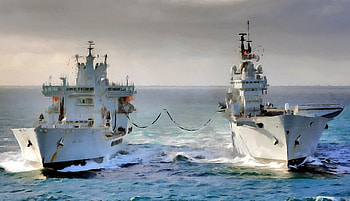 Re-fueling, fueling, carrier, fleet auxiliary, Navy HD wallpaper