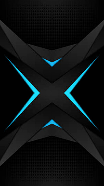 neon black amoled blue, symmetry, shapes, texture, design, geometric, pattern, gamer, abstract, , tint HD phone wallpaper