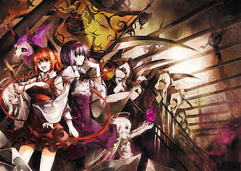 Rin Kaenbyou, subterranean animism, satori komeiji, touhou, orin, earth spirits HD wallpaper