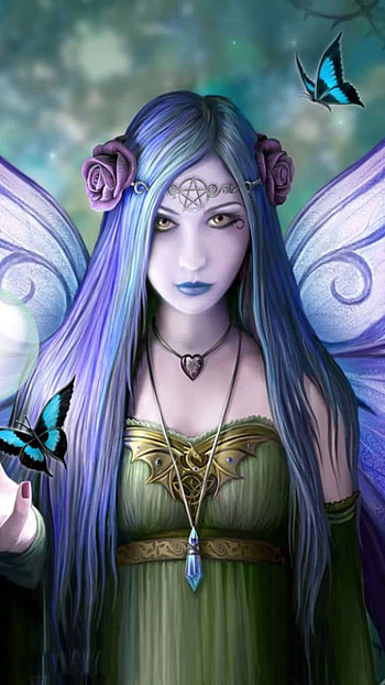 Gothic Fairy, butterfly, wings, gothic, fantasy, fairy HD phone wallpaper