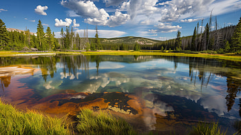 Yellowstone Lake Landscape - Pristine Nature, Yellowstone, nature, landscape, lake HD wallpaper