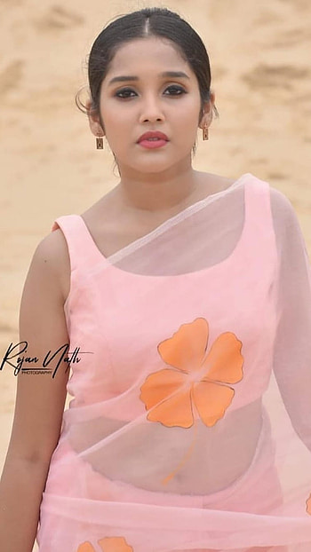 Anikha Surendran, Saree HD phone wallpaper