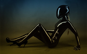 Latex, Biker, Women, Artistic, Tron HD wallpaper