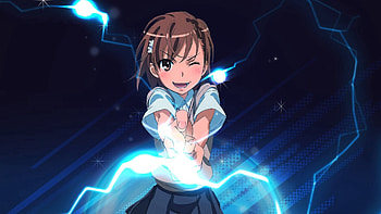 Anime, Lightning, Girl, Brunette, Discharge HD wallpaper