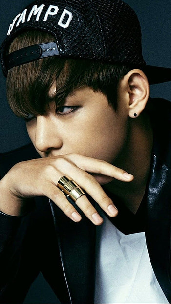 Bts V, Black Cap, jacket HD phone wallpaper